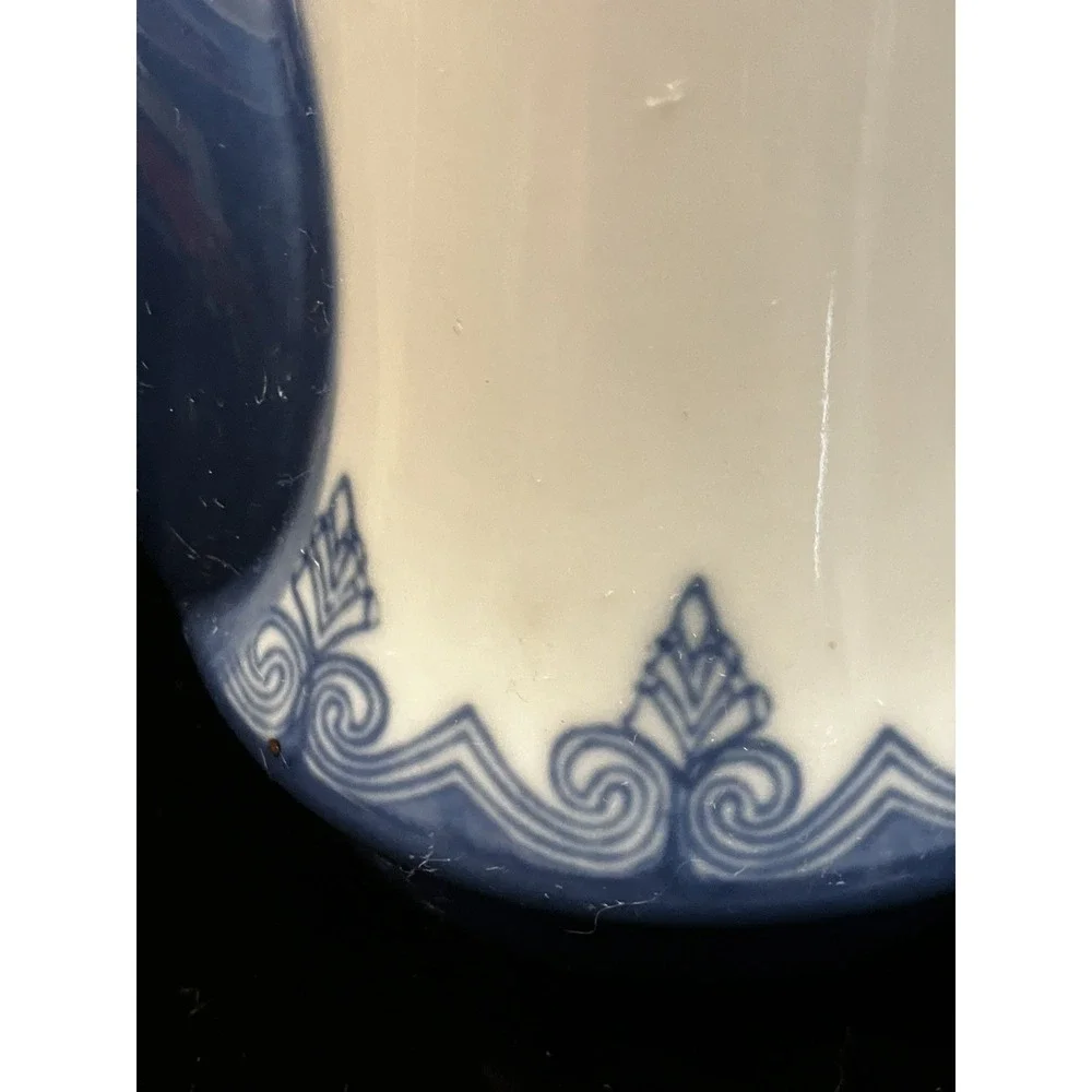 Bombay Vtg Cobalt Blue White Porcelain Arabesque Tea for One Teapot Only 6in